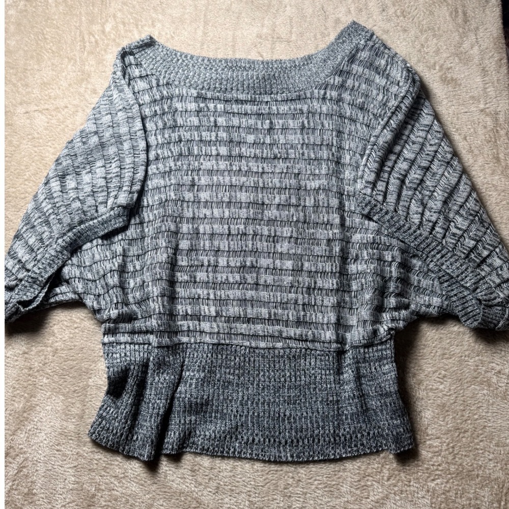 Wet Paint Textured Knit Dolman Batwing Sleeve Sweater Top Womens 2X USA VTG